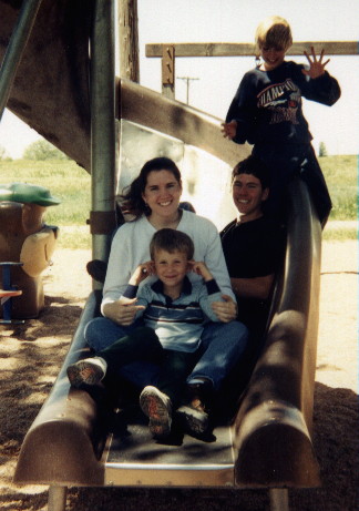 Siblings on Slide